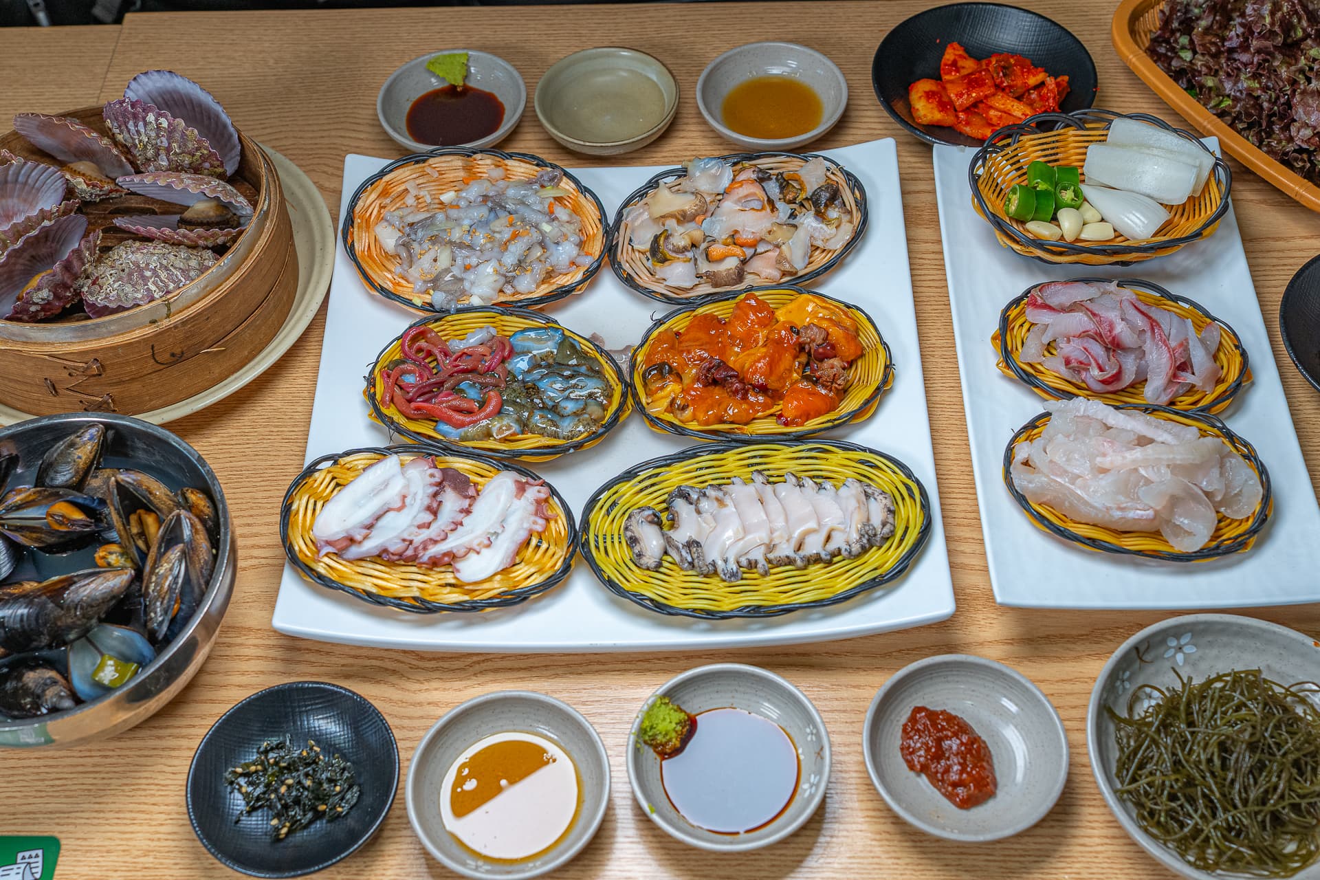 기장 장씨해녀집 바다셋 코스 단체 회식 메인 한 상
