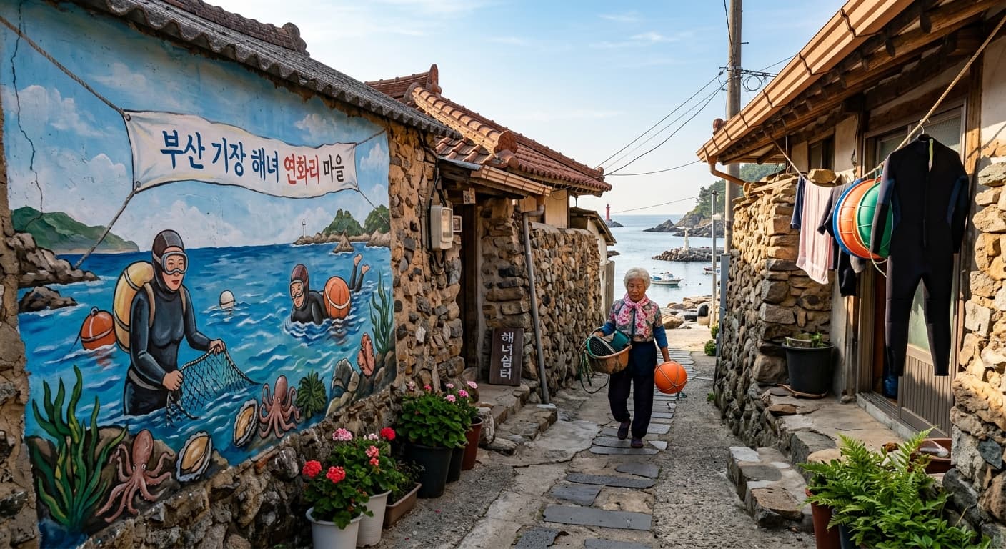 연화리 해녀촌 골목길 산책