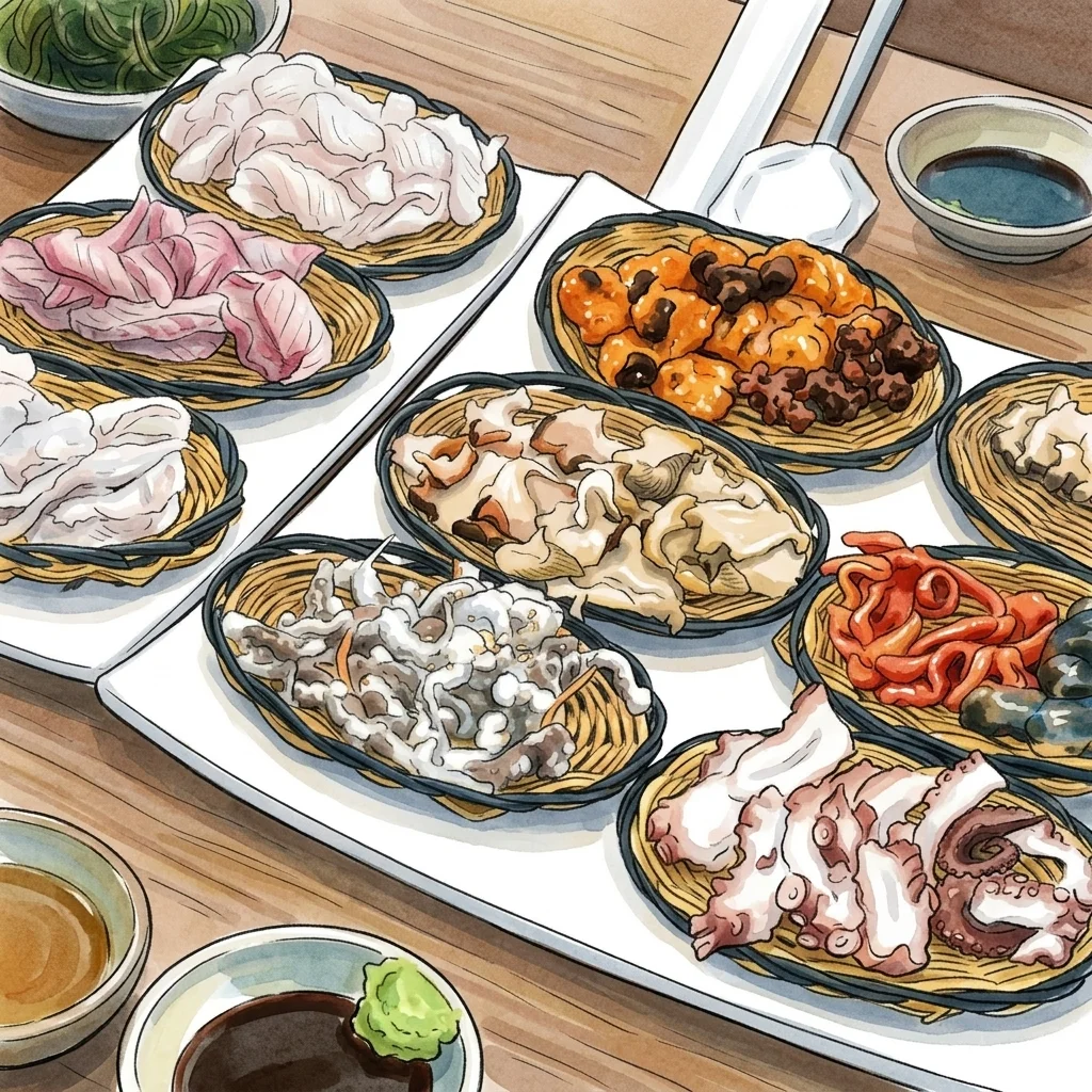 가족·단체가 해안 식당가를 찾는 장면 삽화